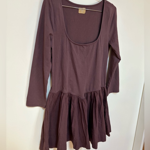 NWOT Free People Onda Drop-Waist Long-Sleeve Mini Dress Size Large - Picture 5 of 14